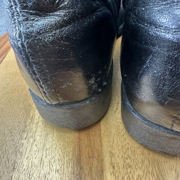 VTG Dingo Size 13D Black Leather Side Zip Ankle Shoes Dress Boots 4450 - Picture 8 of 13